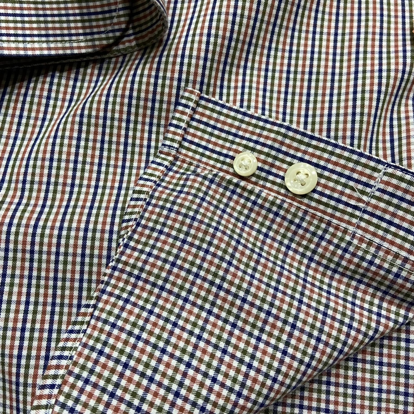 Peter Millar Multicolor Checkered Button Down Dre… - image 5