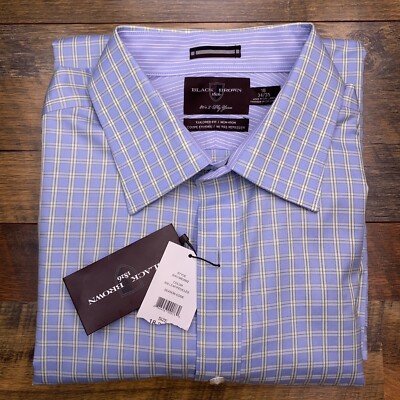 Black Brown 1826 Shirt Adult 18 Blue Tailored Fit Check Button Up Mens NEW | eBay Black Brown 1826 Shirt Adult 18 Blue Tailored Fit Check Button Up Mens NEW | eBay