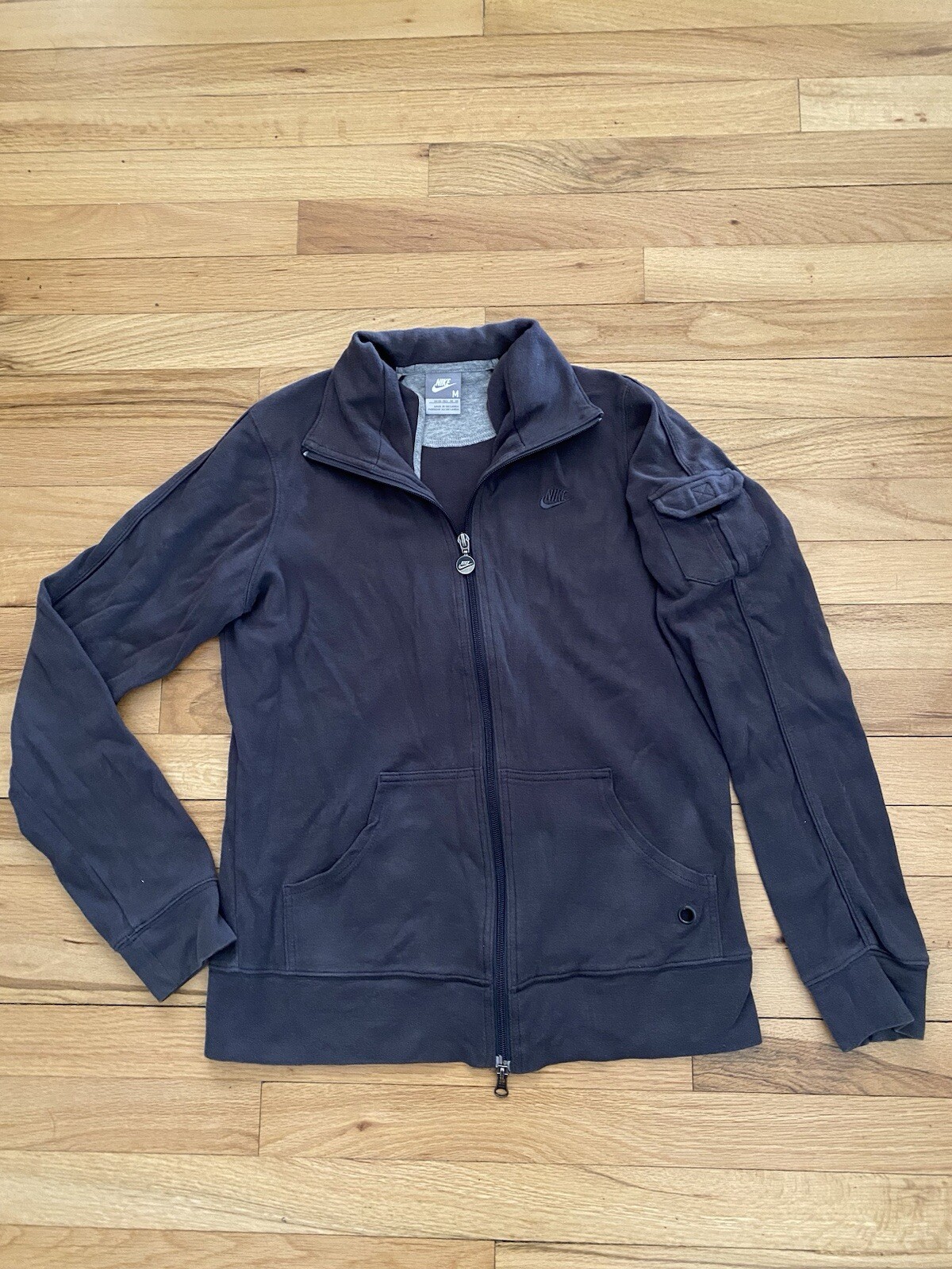 Nike Jacket Womens M Medium Grey Basic Full Zip L… - image 1