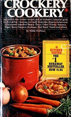 Crockery Cookery by Mable Hoffman / 1976 Paperback Cookbook