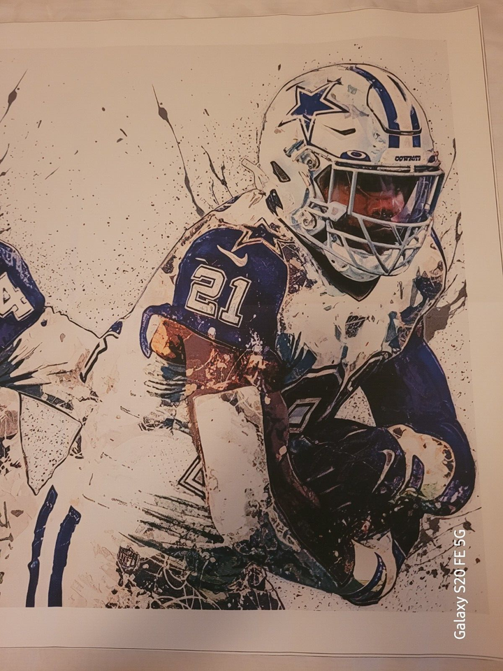 Dak Presott & Ezekiel Elliot Canvas Wall Art 22" X 29.5" Beautiful