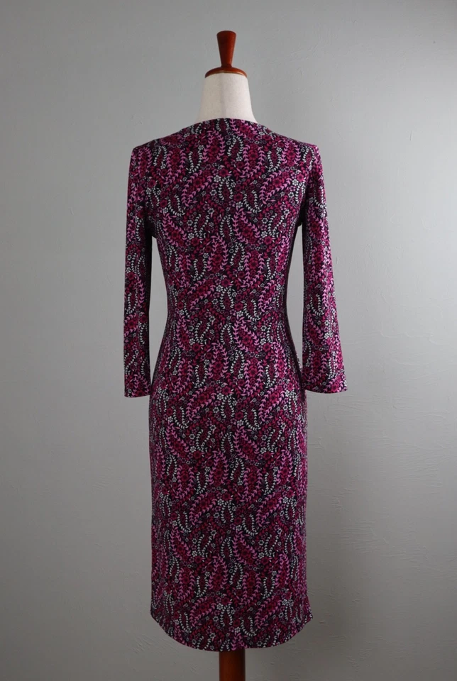 Vestido envolvente sintético TALBOTS $129 ajustado elástico floral cachemira sobrepelliz talla XS Foto 4 de 4