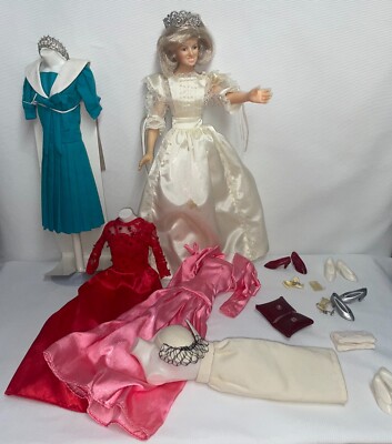 Princess Diana Doll & Outfits W/ Accessories 14 Inch High Di