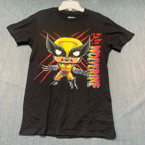 Funko Marvel Men's Tee Shirt Size XS Black Wolverine Graphic Claws Pop Art