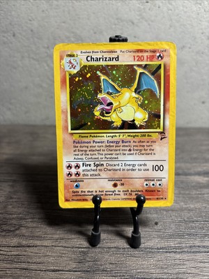 Charizard 4/130 Base Set 2 Holo Rare-WOTC-Vintage-Pokémon TCG-Fast