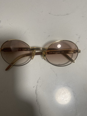 Vintage Cartier 140b Sunglasses 57022 Gold P Frame MIF “NICE” Free