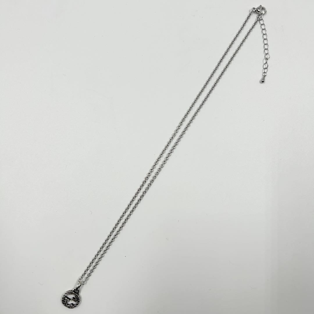 Auth GUCCI Necklace Arabesque Interlocking GG Sil… - image 5