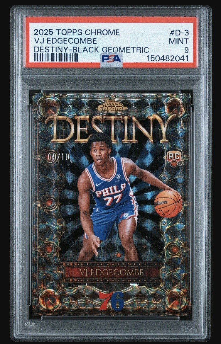 2025-26 Topps Chrome - Destiny VJ Edgecombe #D-3 Black Geo Refractor /10 (RC)