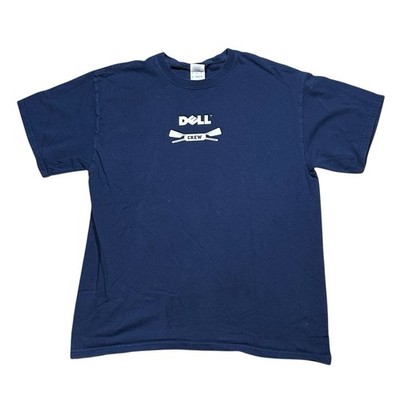 Y2K Dell Computer Company Employee Crew T-Shirt Sz Large Tech Technology Promo