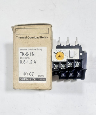 Fuji Elektrisch TK-5-1N Thermo Überlastrelais 0.8-1.2 A 3P New-Open Kiste