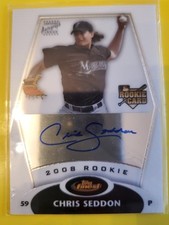 2008 Finest Rookie Autograph #154 Chris Seddon RC - Florida Marlins