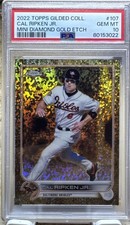 Cal Ripken Jr 47/50 Mini Diamond Gold 2022 Gilded Chrome PSA 10 GEM MINT
