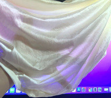 Vanity Fair Tricot Nylon Panty Sz 8 Mushroom Gusset Panties Lace Ivory Vintage