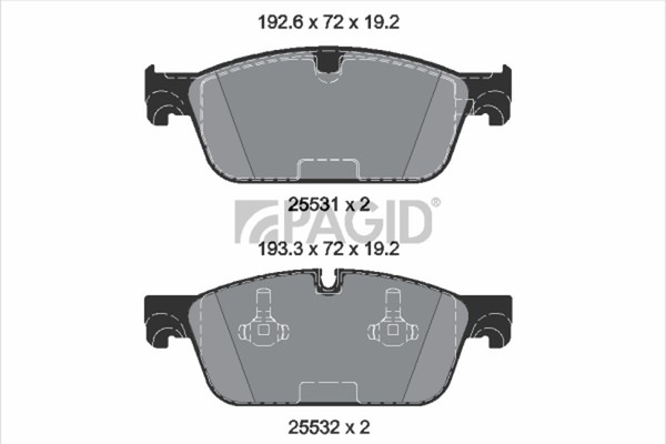 Bremsbelagsatz Scheibenbremse Pagid T2177N FüR Mercedes GLE W166 Klasse GL X166-image