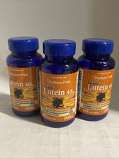 3x Puritan  s Pride Lutein 044251 40mg with Zeaxanthin - 60 Softgels 6/27