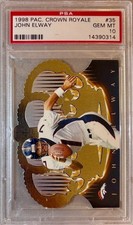 1998 Pacific Crown Royale #35 John Elway PSA 10 POP 3 Denver Broncos HOF