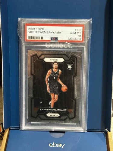 2023-24 Panini Prizm Victor Wembanyama #136 Rookie Base Spurs PSA 10 USA