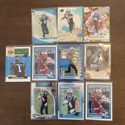 Carolina Panthers Tet Mcmillian Rookie 10 Card Lot