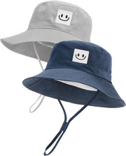 Baby Sun Hat Smile Face Toddler Boys Girls Bucket Hat 0-5 Years Kids UPF 50 Sun