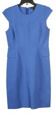J. Crew Dress Women’s 4 Blue Sheath Cap Short Sleeve Stretch