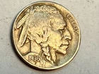 1936-S AU full-horn Indian Head BUFFALO NICKEL. Exact coin shown. #q4