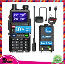 10W Ham Radio Handheld Two Way Radio – 999CH, NOAA Receiver, Type-C Charge