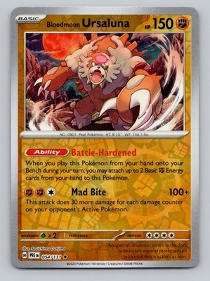Reverse Holo Bloodmoon Ursaluna 054/131 Rare Prismatic Evolutions Pokemon