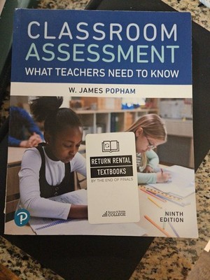 Classroom Assessment What Teachers Need to Know W Popham (2019, Trade Paperback)