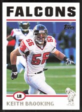 Keith Brooking, 2004 Topps, #129, Atlanta Falcons,