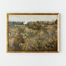 Landscape Study Framed Wall Canvas in Gold