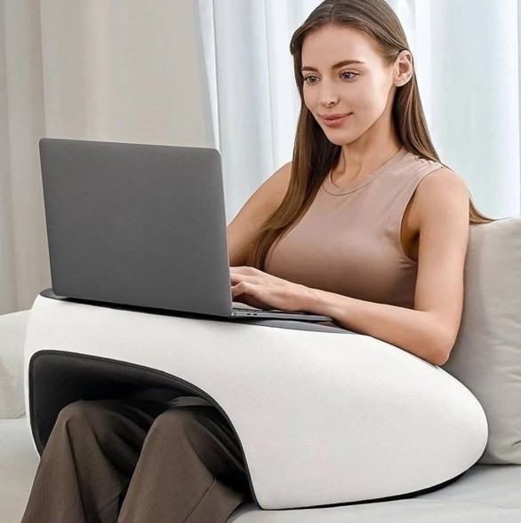 Olumoon Reading Pillow, Lap Desk Pillow for Adult, Memory Foam Reading Pillow