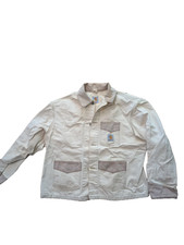 Carhartt Vintage Union CUB017 USA Men's White Chore Jacket Large - Distressed