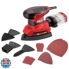SKIL Corded Multi-Function Detail Sander with Micro-Filter Dust Box 3 Additio
