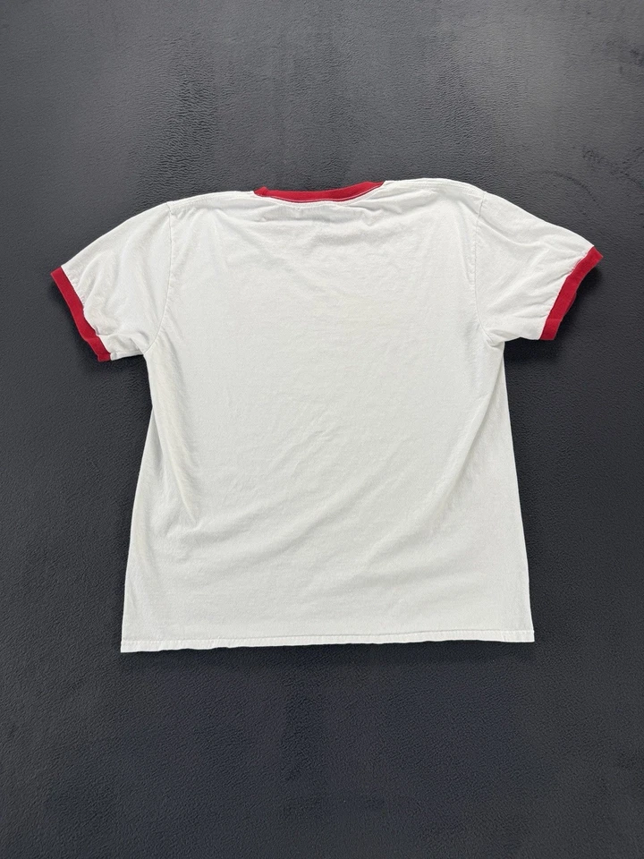 WWE Authentic Rowdy Roddy Piper Hot Rod Ringer T-Shirt White Red Large Wrestling - Image 4 of 4