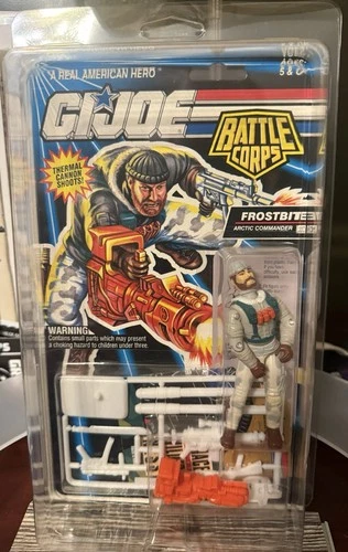 GI Joe 1992 Frostbite Battle Corps BEAUTIFUL Card and Color w/ MOC Masters Case