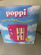 NEW! Poppi 8 Soda Can Light-Up Mini Dorm Beverage Fridge Cooler Pink
