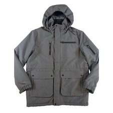 Roundtree & Yorke Cappotto Uomo Invernale Pesante Taglia Large Grigio Impermeabile