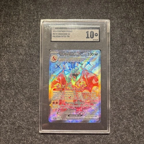 2024 PALDEAN FATES TIN CHARIZARD EX #074 PROMO SGC 10 GEM MINT