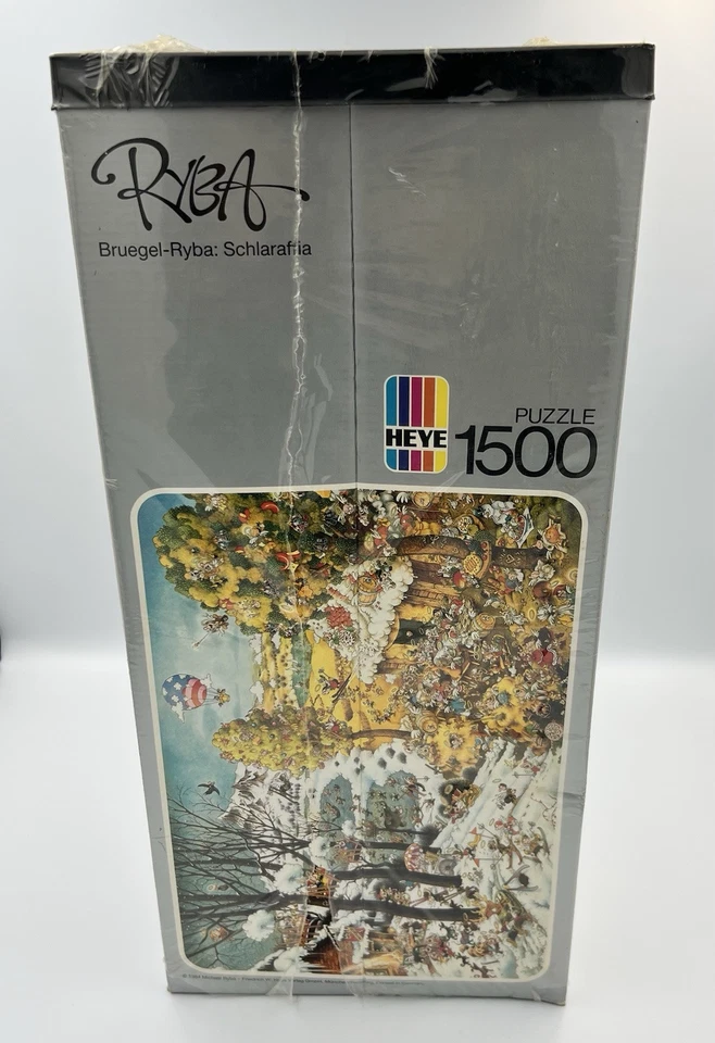 NEW/SEALED Vintage 1984 HEYE 1500 pc Jigsaw Puzzle Bruegel-Ryba: Schlaraffia - Image 4 of 4