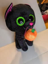 2018 TY Beanie Boo's POTION Cat 10" Halloween Toy Plush Glitter Eyes Mint W Tags