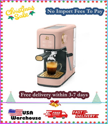 #ad #ad SUPER SALE Beautiful Slim Espresso Machine with 20 Bar Pressure Rose NEW $129.69