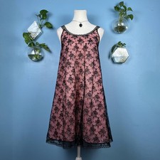 Vintage 90s Babydoll Mesh Overlay Dress