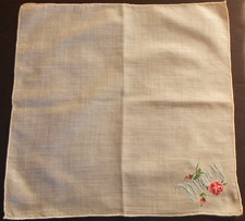 Vintage Hanky Women's Handkerchief Embroidered Name "MARY" No Holes/Stains 12x12