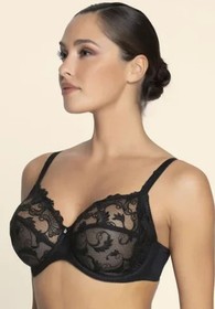 NWOT Lise Charmel RED🍒 Dressing Floral Lace Full Cup Unlined Bra Size 34DD