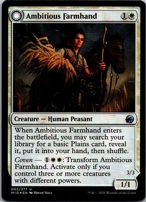 Ambitious Farmhand U Innistrad: Midnight Hunt Foil 2 NM