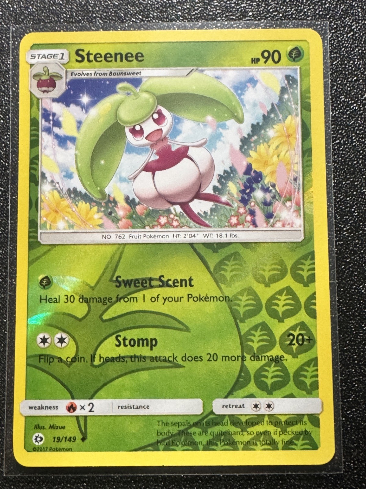 Steenee Reverse Holo Uncommon SM Base Set 19/149 NM