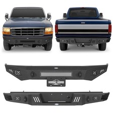 Heavy Duty Black Steel Frontrear Bumper Fit Ford F-150 F-250 F-350 1992-1996 Heavy Duty Black Steel Frontrear Bumper Fit Ford F-150 F-250 F-350 1992-1996