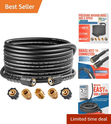 #ad Professional Grade 3600PSI Pressure Washer Hose 25FT Ultimate Flexibility $61.74