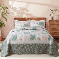 Quilts Queen Size Set - Lightweight Farmhouse Bedspreads Queen Size (90 x 98 ...
