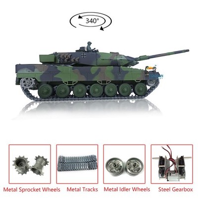 US Stock HengLong 1/16 2.4G 7.0 German Leopard2A6 RC Infrared Tank 3889 BB Unit